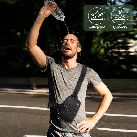 Reflective Mini Chest Bag with Detachable Strap - Ideal for Outdoors & Travel - Picture 7 of 7